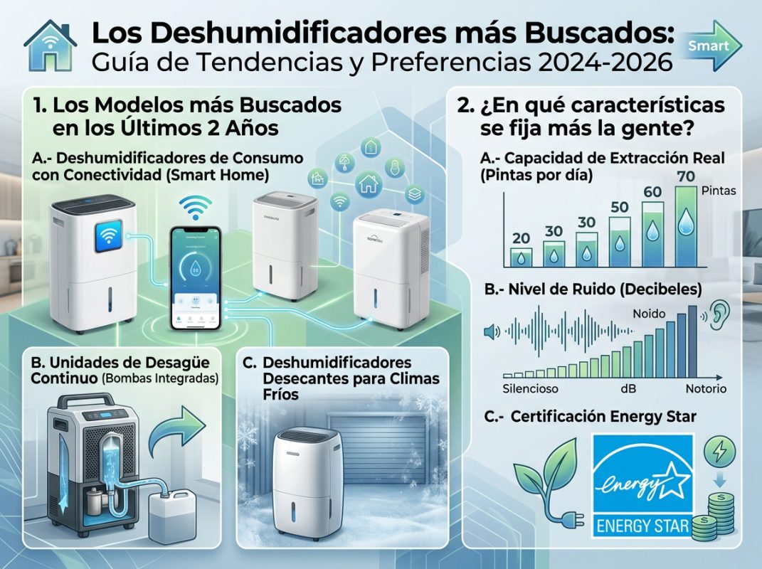 Los Deshumidificadores más Buscados: Guía de Tendencias y Preferencias 2024-2026